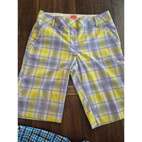 Puma Plaid Golf Shorts Bundle Size 6 - Picture 2 of 9